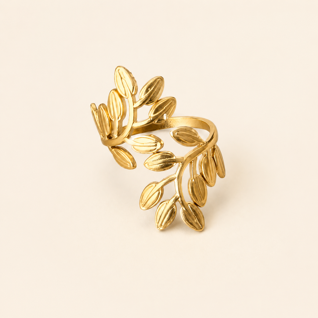 Golden Laurel Ring
