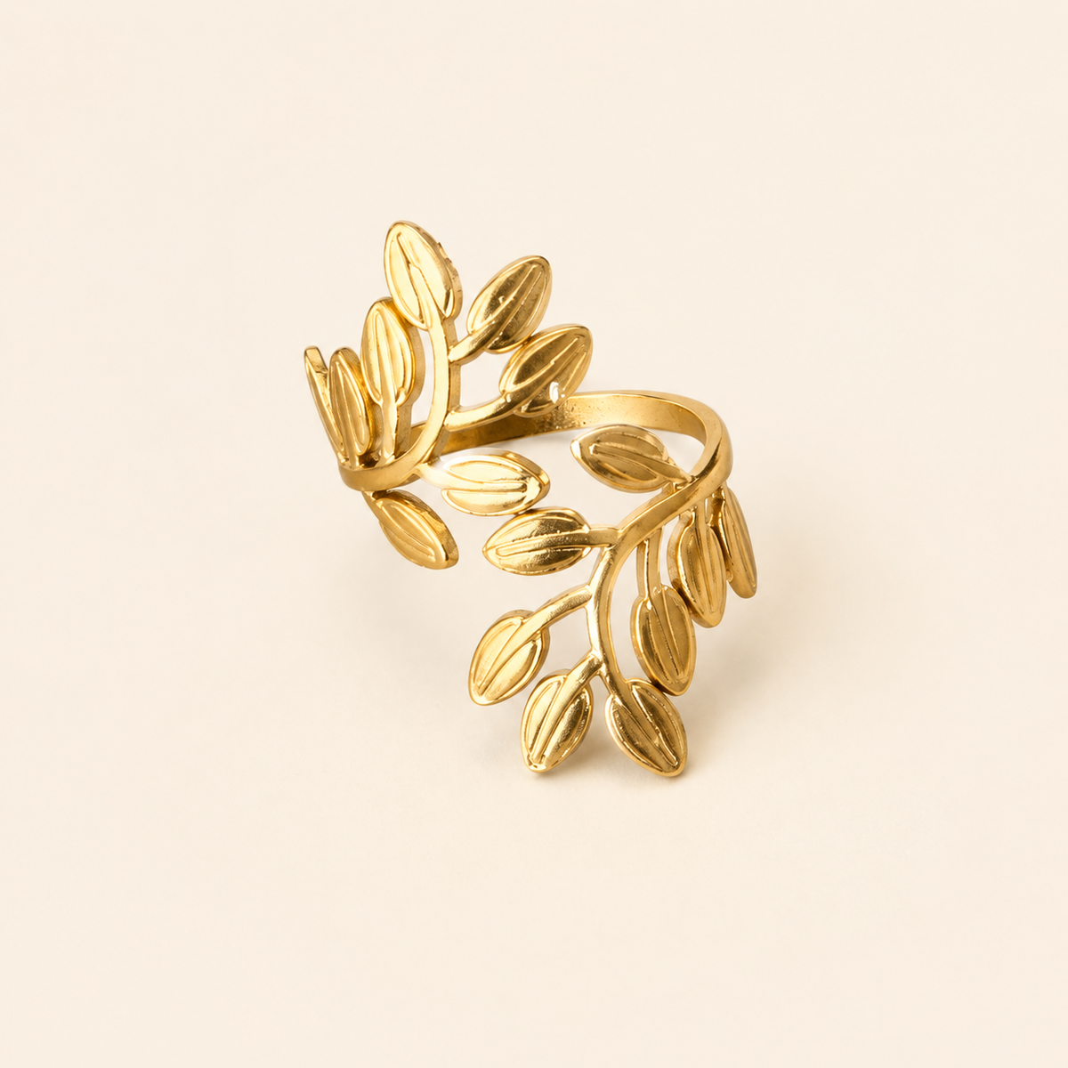 Golden Laurel Ring