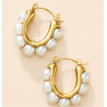 Oasis Pearl Hoops
