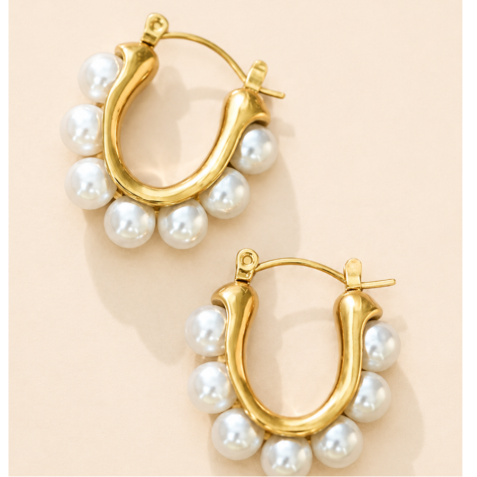 Oasis Pearl Hoops