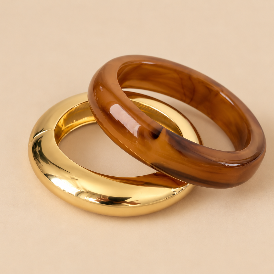 Golden Amber Bangles