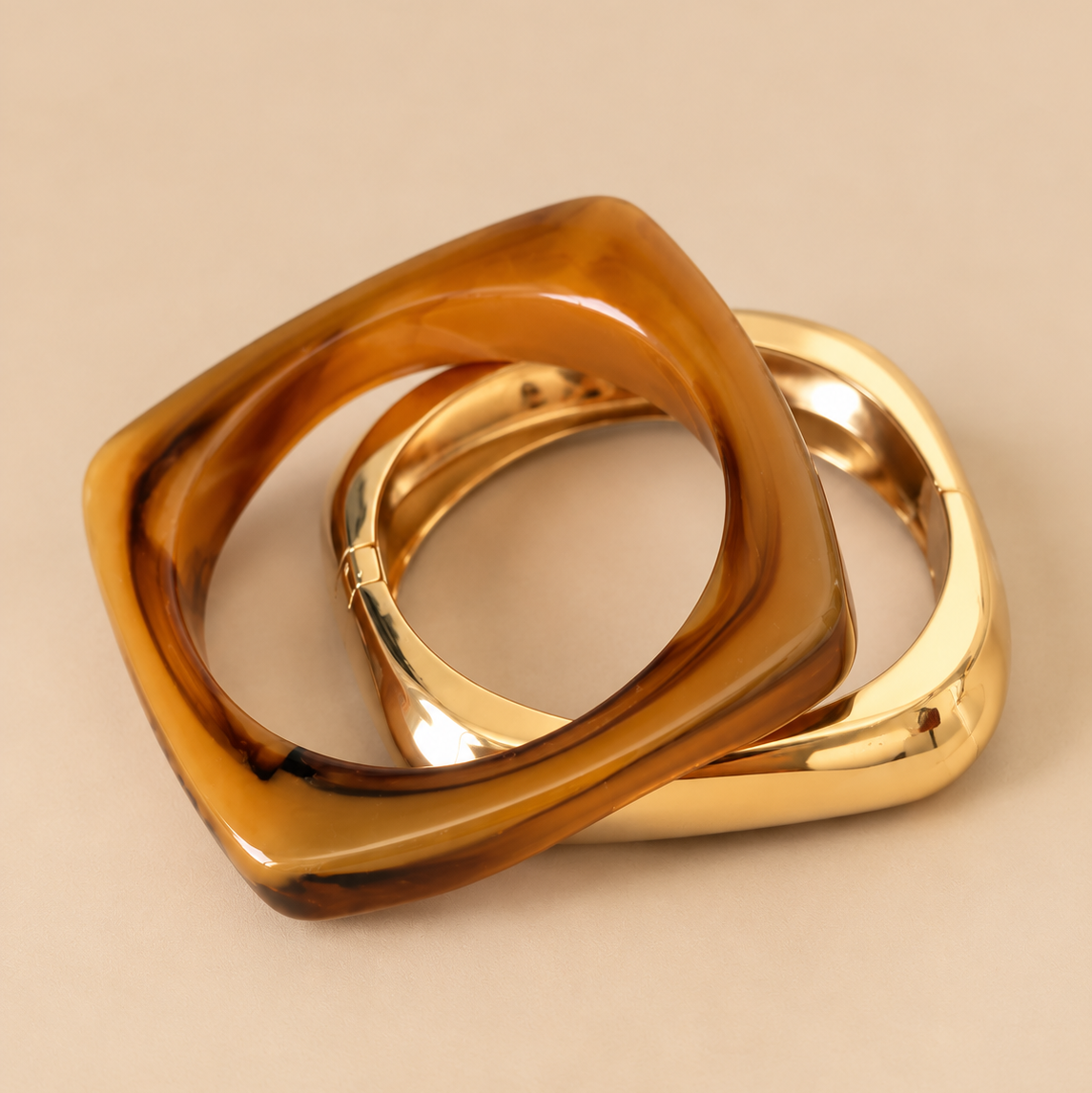 Golden Amber Bangles