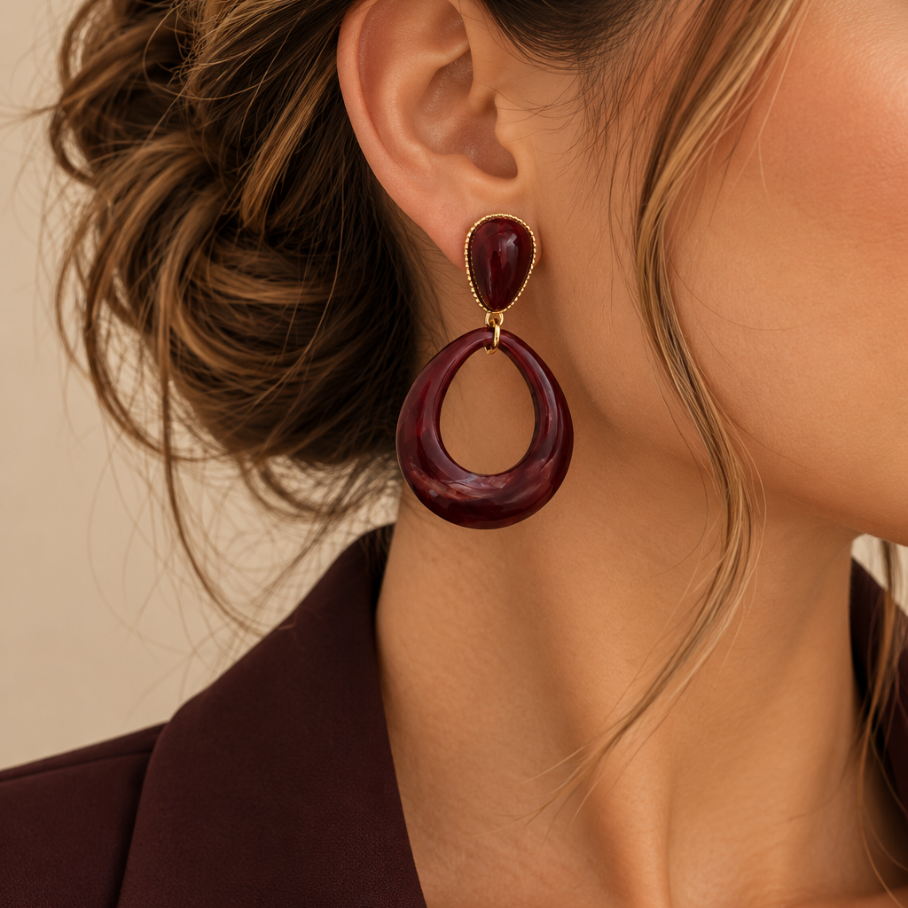 October Rose Earrings
